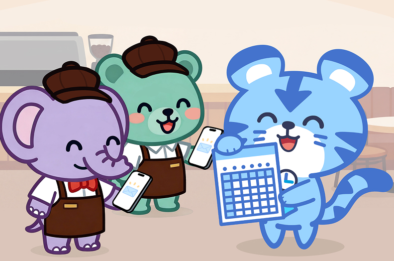 完成したシフトを出力する画面